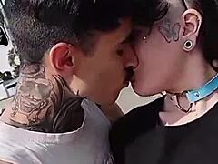 kissing street blonde leads to bareback creampie sex