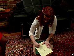 i whip redhead teen's big ass bound tight choking