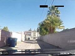 lana rhoades grips cops throbbing cock for wild car test drive