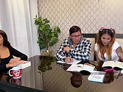 Babysitter slut... fucking stepsis beats homework right??