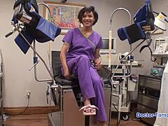 Damn, Jackie Banes' pierced pussy moans in latex police humiliation!