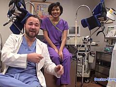 Damn, Jackie Banes' pierced pussy moans in latex police humiliation!