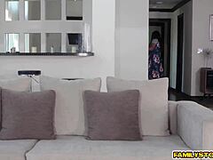 stepdad tongue dives into jade wilde's spread young virgin pussy