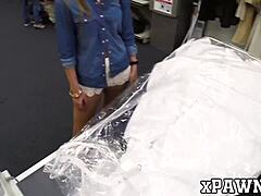 big ass babe bent over fucked by pawnbroker on hidden cam