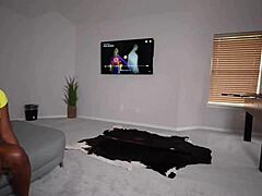 big titty ebony step-sis teases and edges your cock 😍🍆💦