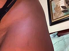 Watch busty ebony Nyla Storm twerk as vibrator hits pussy