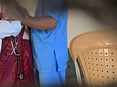 DOCTOR bends NURSE over hospital bed for raw cheating FUCK session