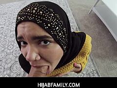 Hijabfamily Stepsis Naudi Nala Deepthroats Pays Collateral Debt