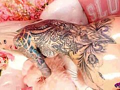 Submissive kasara wood rims ass bends over deepthroats monster cock rides doggystyle in pink room