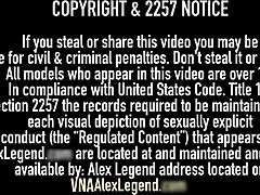 tattooed trinity blaze 😍 deepthroats alex legend's thick cock before creampie pounding her big tits and pussy.