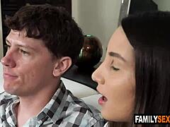 Step Sister Sucks Stepbrother's Huge Cock For TV Remote