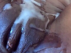 Ebony Teen Huge Cumshot Explosion