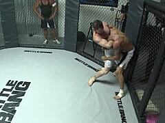 Brunette Mulani Kisses Marco as She Rides His Big Cock in Shaved Pussy