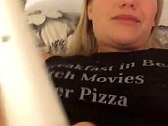 Blonde Bursts into Shaved Pussy Orgasm with Toys!