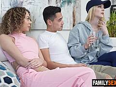 Stepbrother Rouses Stepsisters For Wild Threesome Fuck