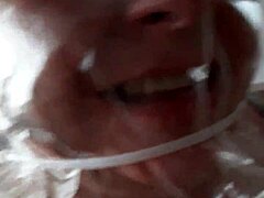 Bound Head Forced Into Deep Bondage Submission Play