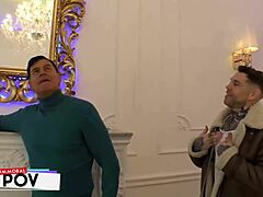 We double team ukrainian supermodel josephine big tits pussy in new condo