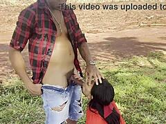 naughty red riding hood gets railed by woodcutter deep in forest