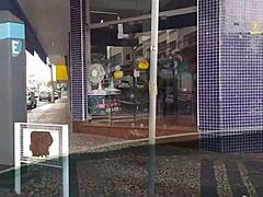 Uber ride turns wild as neighbor's wife deepthroats swallows cum in car