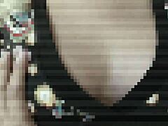 Blonde babe tricked into showing natural big tits reality style