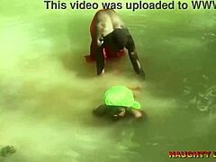 Ebony African Wife Creampied by Pastor in Baptism Water Full Video