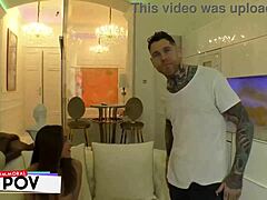 We double team ukrainian supermodel josephine big tits pussy in new condo