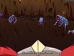 russian crossdresser takes rough anal creampie doggystyle from monster cocks in gangbang