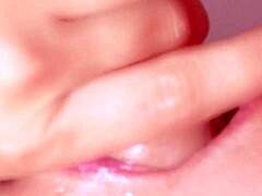 Japanese babe close-up monster cock cum in mouth swallow pt 04