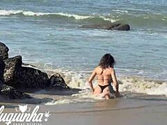i spot hot sabrina prezotte on beach drag her home fuck ass during shower
