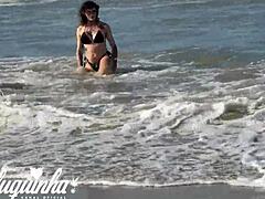 i spot hot sabrina prezotte on beach drag her home fuck ass during shower