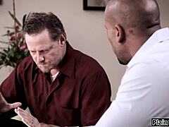 guy tied up watching his girl get cuckolded hard