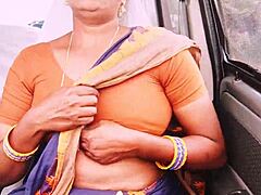 Indian maid's emotional car sex dirty telugu talk pissing passion