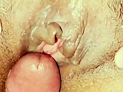 share that bed with aunty creampie her tight wet pussy close up!