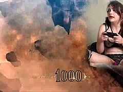 cute goth bimbo nerd in pigtails stockings vibes to bayonetta orgasm