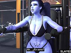 widowmaker gets wildly fucked with massive cock! cogida sub 😈🍆