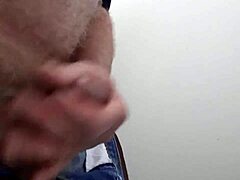 Neighbor milf masturbates frantically to orgasm in public toilet stall