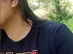 i was rubbing my pussy in the river... didn't see the voyeur watching me squirt 👀💦