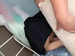Virgin Cosplayer Stepdaughter's Tight Pink Pussy Ravaged Boldly
