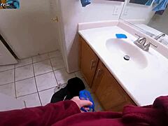 Step-mom begs no more cum ruining her panties pov