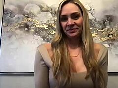 Jj's Backstage Casting: Tall Blonde Milf Model Shows Big Tits Ass Long Legs First Time Interview