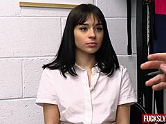 Shy Petite Thief Hides Bottle Deepthroat Fucked Hard!