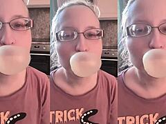 WHOA HUGE BUBBLE GUM CHEWS ASMR!