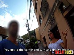 marcela deepthroats big white dick perfect latina ass