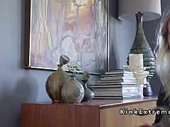 Hot blonde bound and dominated by rough couple fuck?