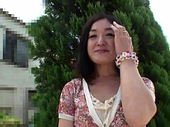 chiyo yamabe's hairy granny pussy creampie soaked bold