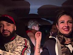 uber babe grabs lesbian couple at airport for car orgy 🔥👅💦