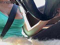 Italian Big Tits Milf Artemisia Love Exposes Horny Nipples In Outdoor Car Close-Up Session