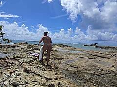 ted stuffs his dick in mestiça's juicy pussy at morro de são paulo beach