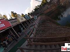 thai teen cherry rides big euro cock pov doggy style fun