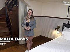 Amalia Davis Excited Behind Scenes Before Big Tits Action